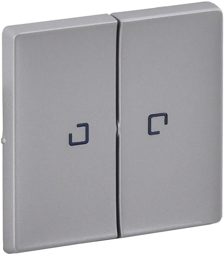 Клавиша выключателя Legrand IN'MATIC Life на 2 поста с подсветкой 50x50 мм Алюминий (755222)