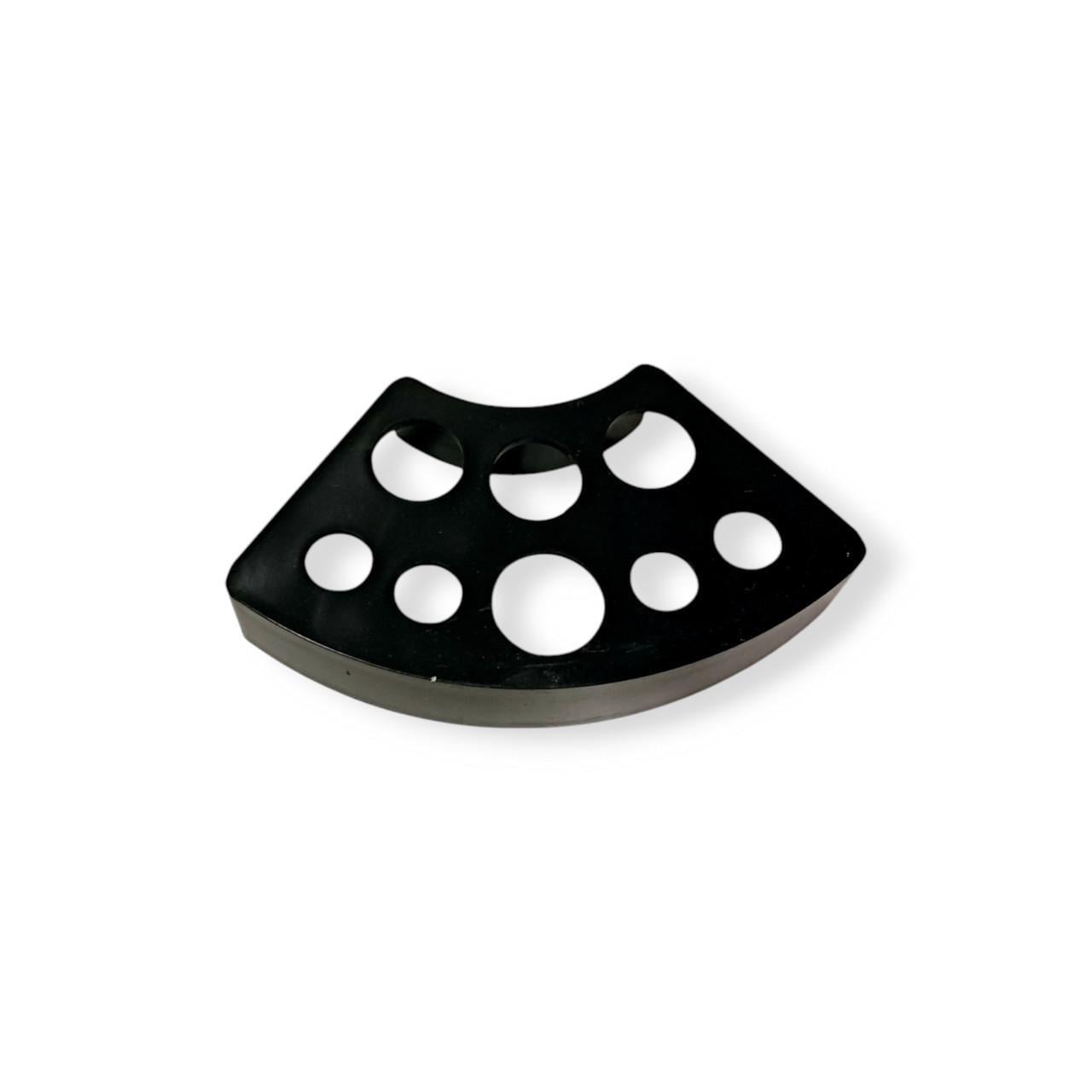 Подставка под колпачки для тату краски пластмасса полукруглая 8 отверстий Черный