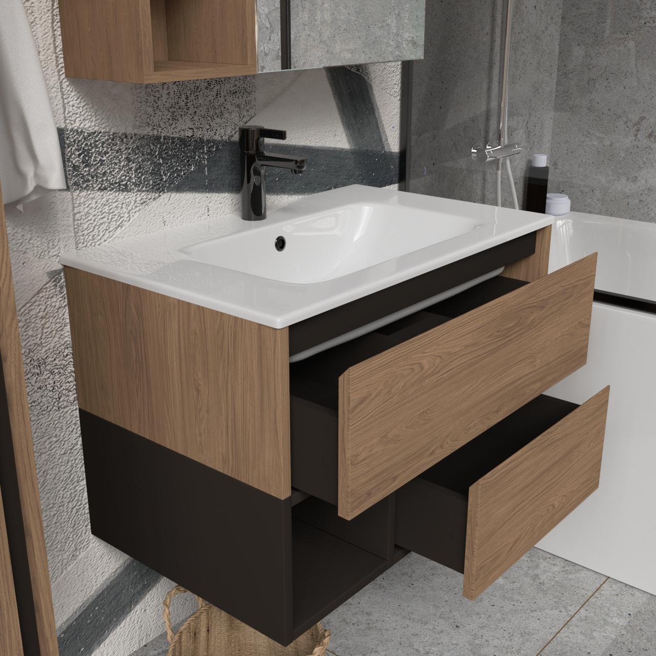 Тумба подвесная с раковиной MVK Vostok Craft 70 В2 700х450х530 мм Дуб Казелла (c270kll) - фото 3 Тумба подвесная с раковиной MVK Vostok Craft 70 В2 700х450х530 мм Дуб Казелла (c270kll) - фото 3