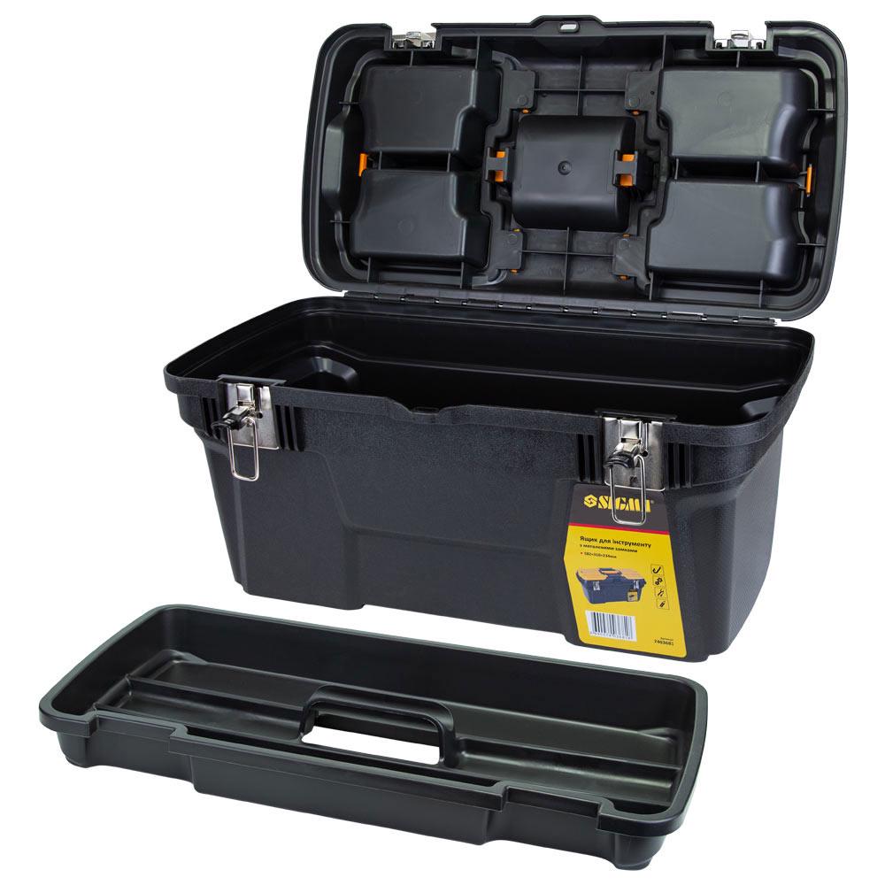 Ящик для інструментів Sigma 582x310x234 мм з металевими замками (7403681) - фото 4 Ящик для інструментів Sigma 582x310x234 мм з металевими замками (7403681) - фото 4