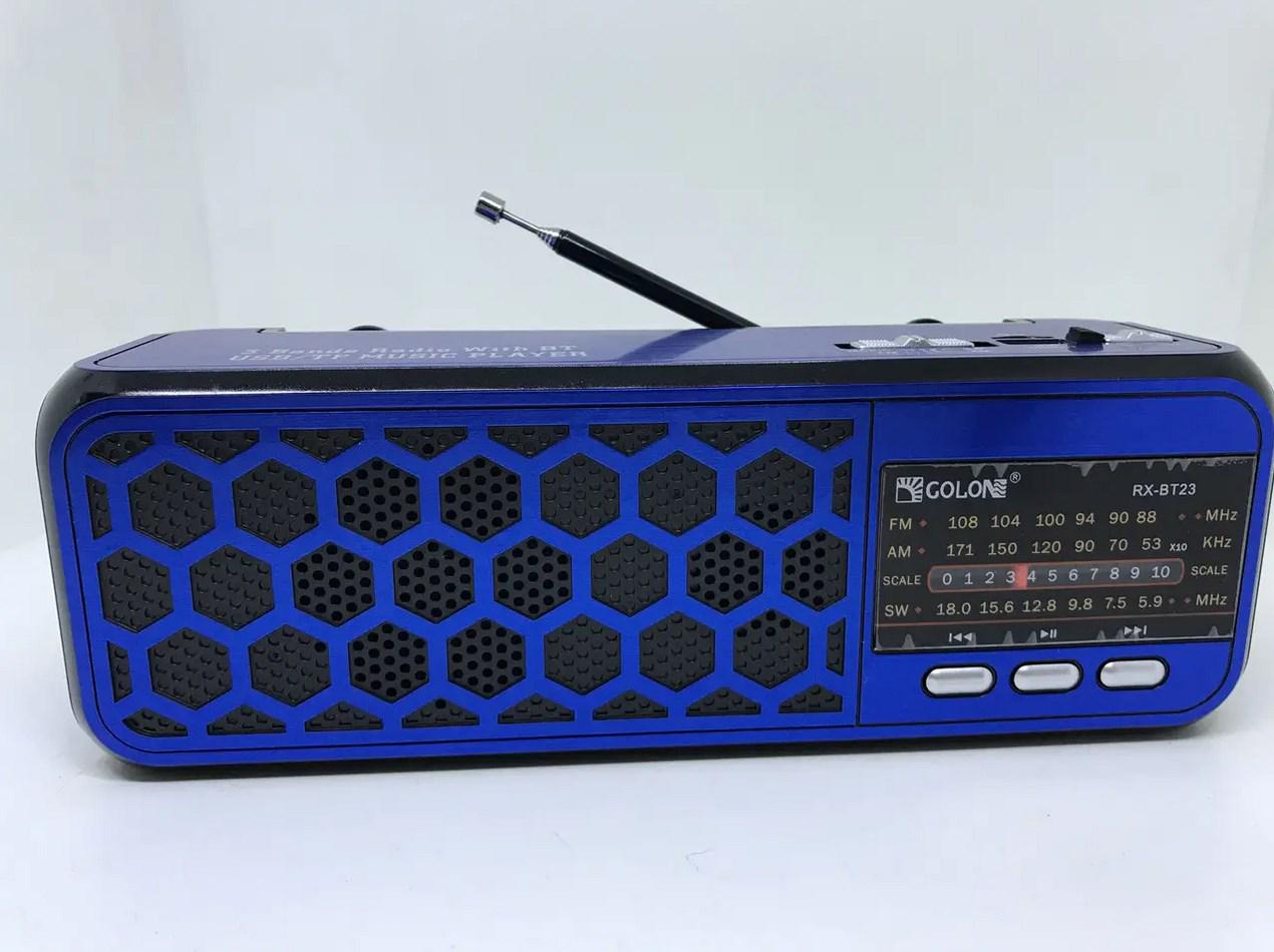 Радиоприемник с Bluetooth и фонариком Golon RX-BT22 Синий