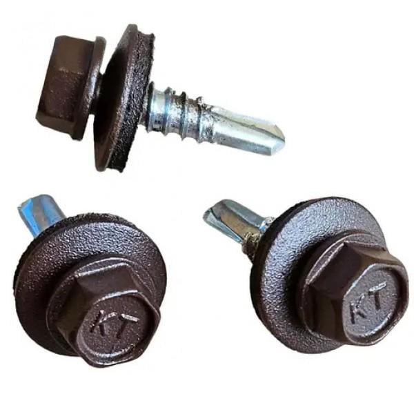 Саморез по металлу KrepTech 4,8x19 мм RAL 8017 МАТ 250 шт. уп. (29469537) - фото 2 Саморез по металлу KrepTech 4,8x19 мм RAL 8017 МАТ 250 шт. уп. (29469537) - фото 2