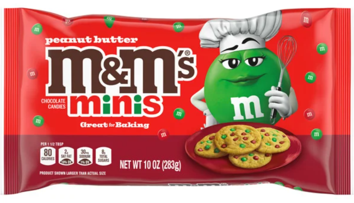 Драже M&M's Minis Peanut Butter Milk Chocolate Red & Green Christmas Candy Baking Bits 283 г (2446868530)