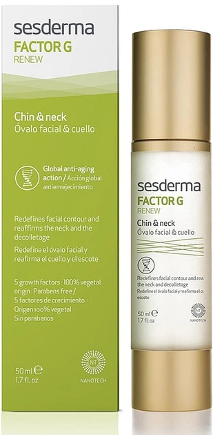 Крем омолаживающий для овала лица и шеи SesDerma Factor G Renew Chin & Neck 50 мл (1853304536)