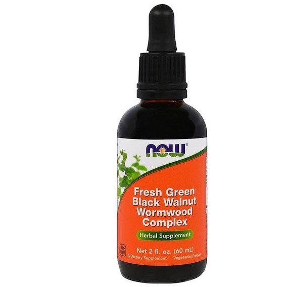 Чорний горіх NOW Foods Fresh Green Black Walnut Wormwood Complex 60 ml