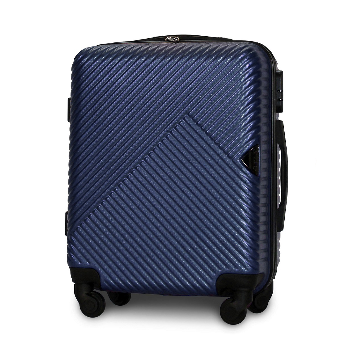 Валіза ручна поклажа Fly 2702 мала на 4 колесах 54х41х22 см Темно-синій