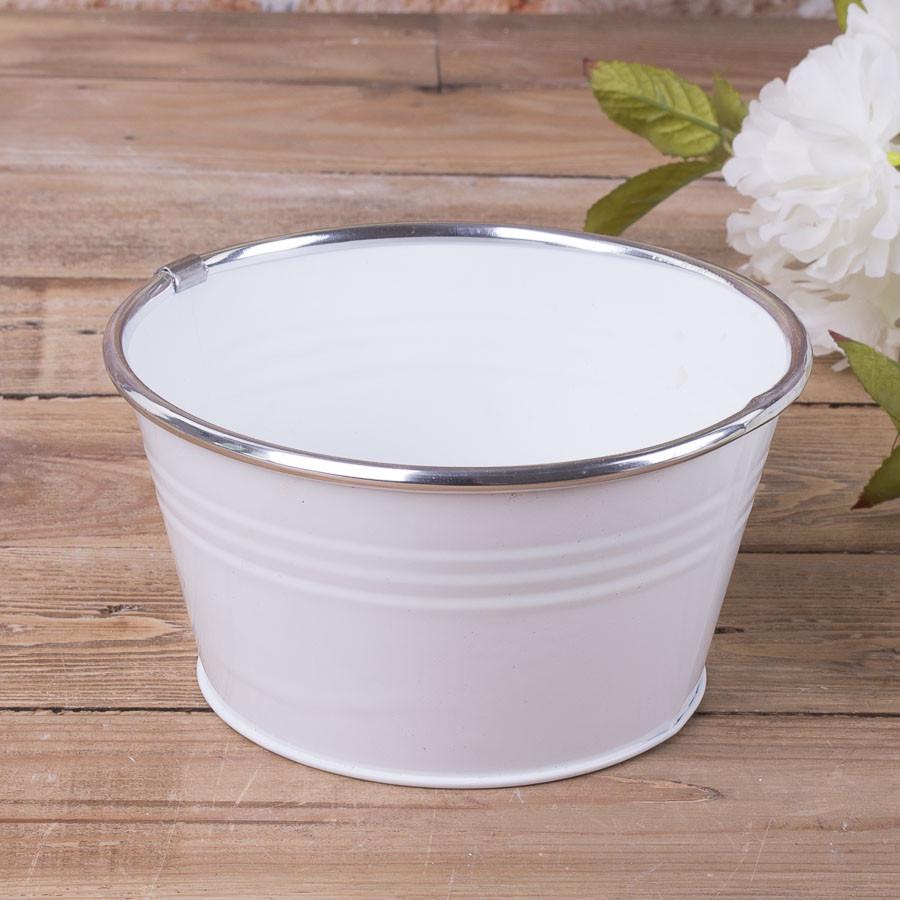 Металлическое кашпо круглое (2821)