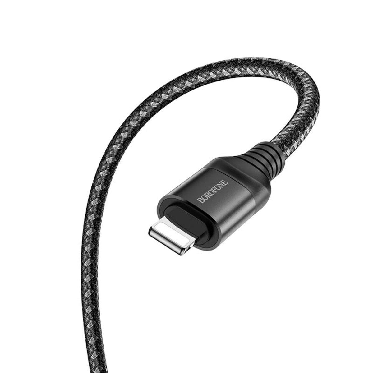 Кабель Borofone BX56 Delightful PD charging data cable for iP Black (BX56CLB)