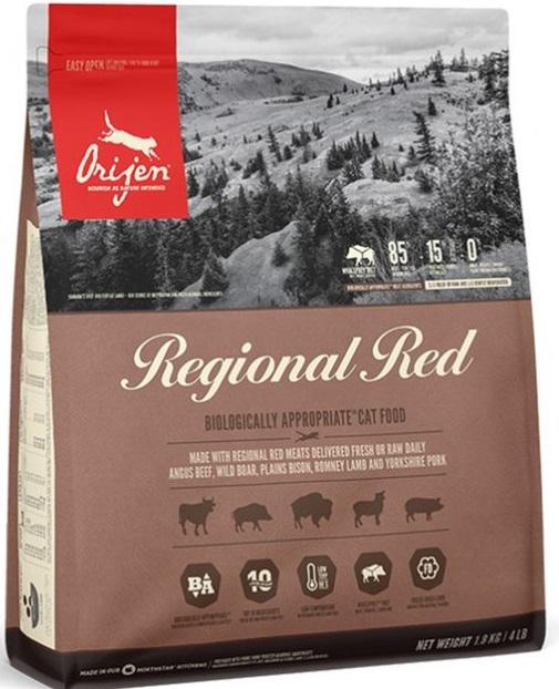 Сухой корм для котов Orijen Regional Red со вкусом мяса и рыбы 1,8 кг (o28218) (64992282189)