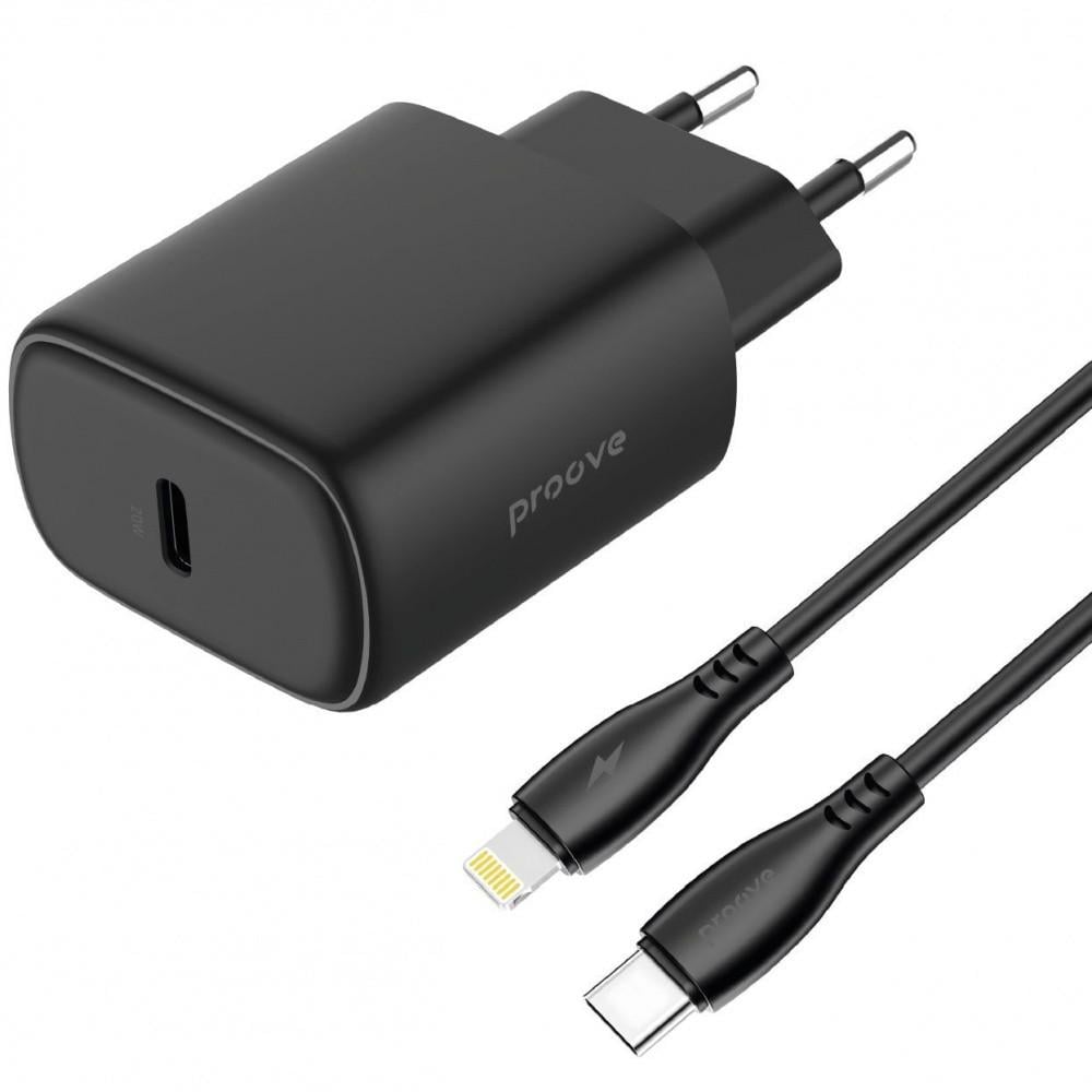 Зарядний пристрій 2 20 W Type-C/Cable Type-C to Lightning 1 м Black Зарядний пристрій 2 20 W Type-C/Cable Type-C to Lightning 1 м Black