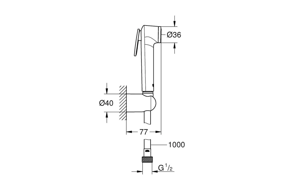 Гигиенический душ Grohe Tempesta-F Trigger Spray 30 26352000 (23266148) - фото 2