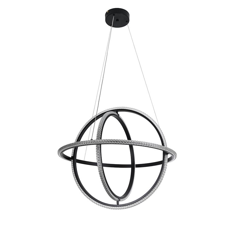 Люстра подвесная светодиодная кольца Levistella 799L8703D-3 600 BK Черный