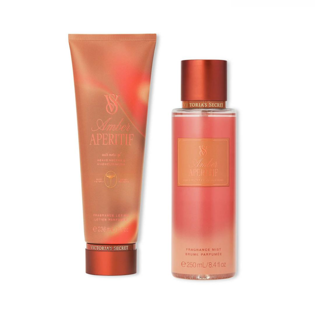 Набор Victoria's Secret Amber Aperitif лосьон 236 мл со спреем 250 мл (90276355)