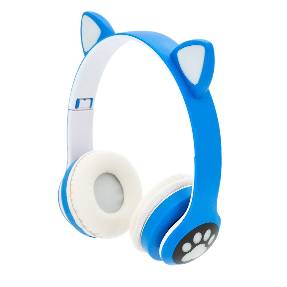 Наушники беспроводные Cat Ear Voltronic VZV-28M LED Синий (25688820)
