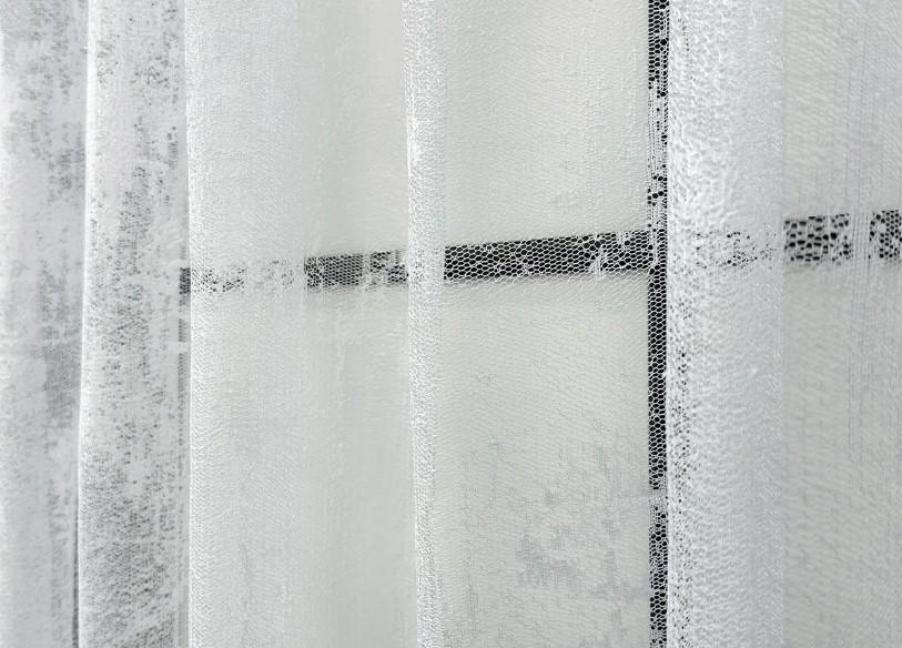 Тюль жаккард Мрамор с принтом 1,2 м Белый (1859т) - фото 5