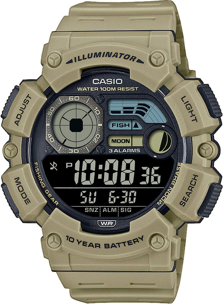 Наручний годинник чоловічий Casio WS-1500H-5BVDF можна плавати d 51 мм