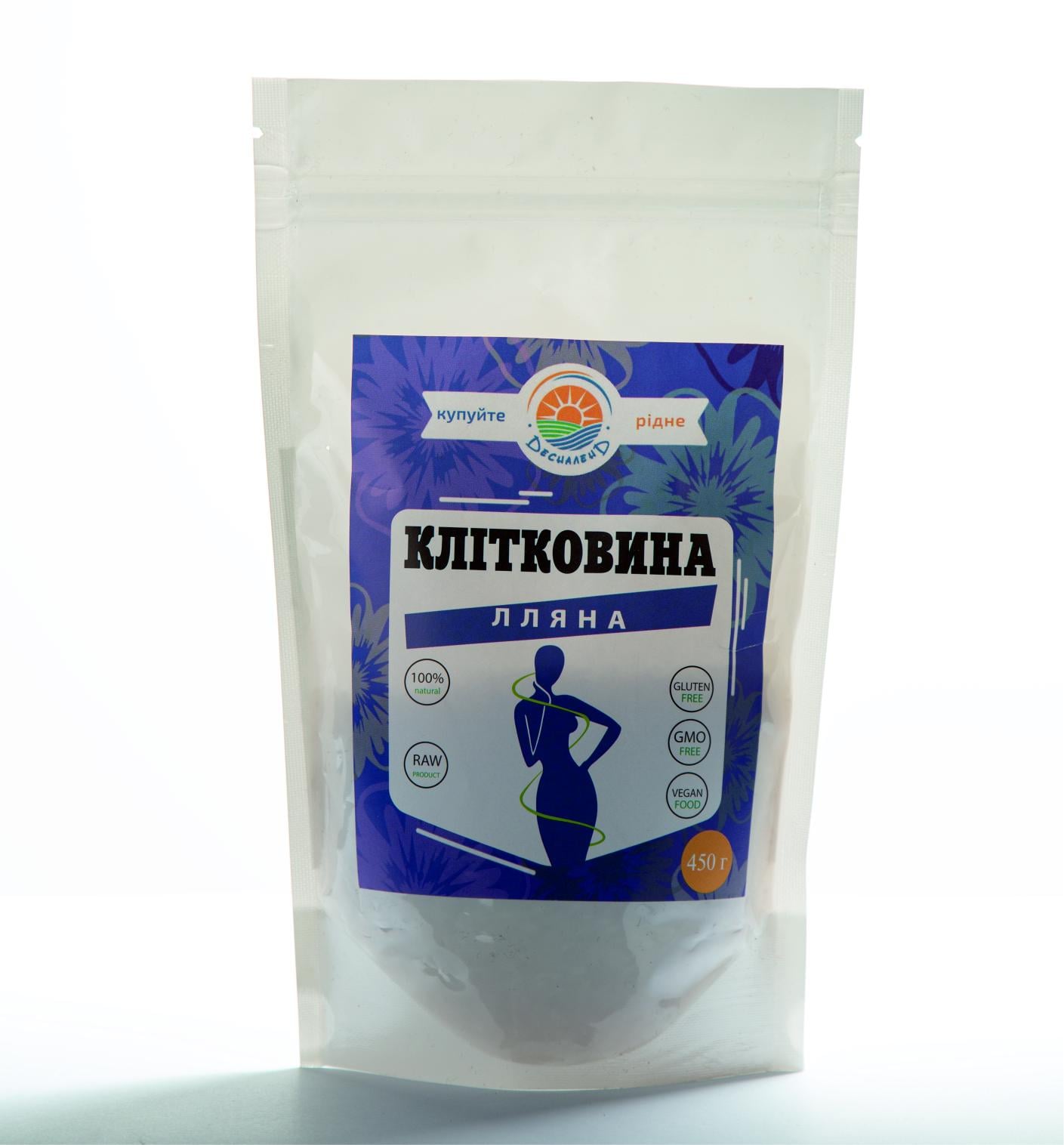 Отруби льняные клетчатка ТМ Десналенд 450 г (2022)