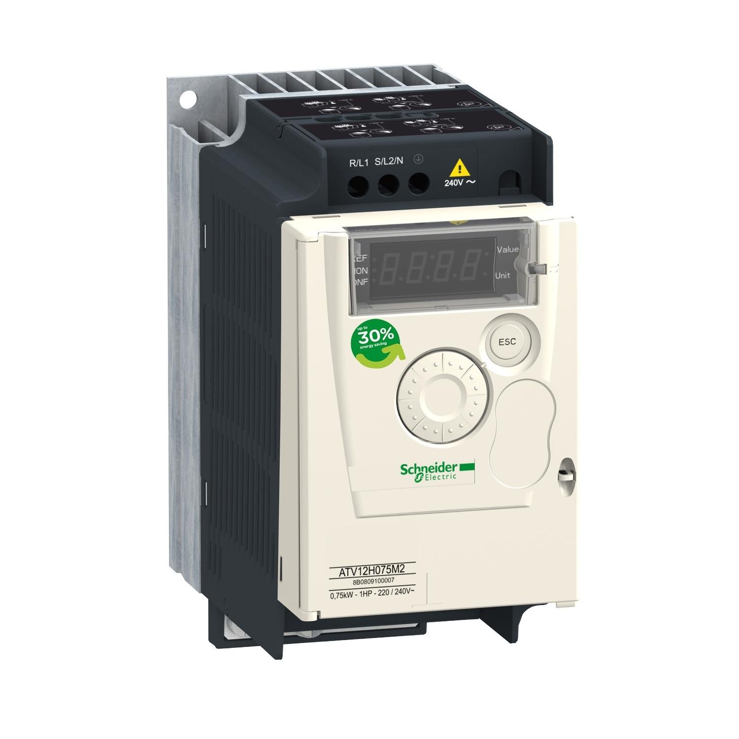 Преобразователь частоты Schneider Electric ATV12 1Ф 4,2A 0,75 кВт 240 В (ATV12H075M2)
