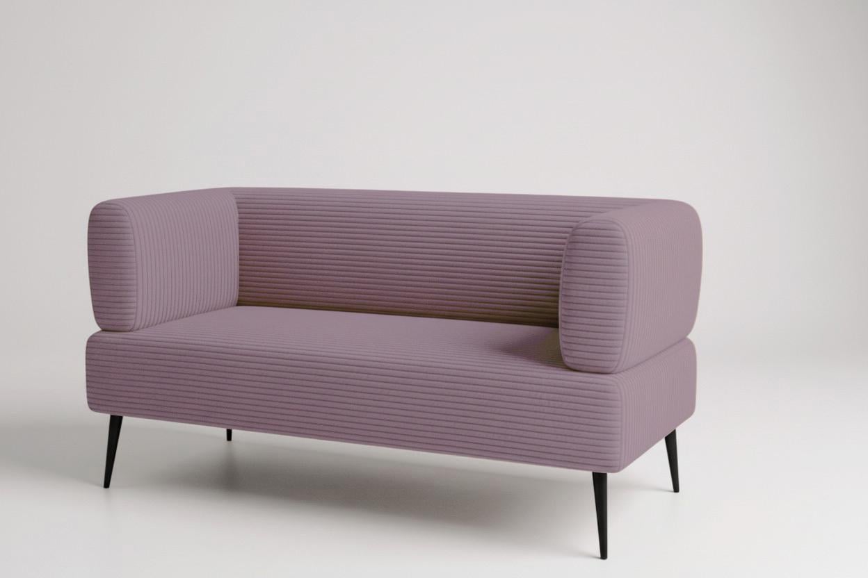 Диван офисный Tobi Sho Бенно-1 с подлокотниками велюр вельвет 1400х720х750 мм Lotus 65/Lilac