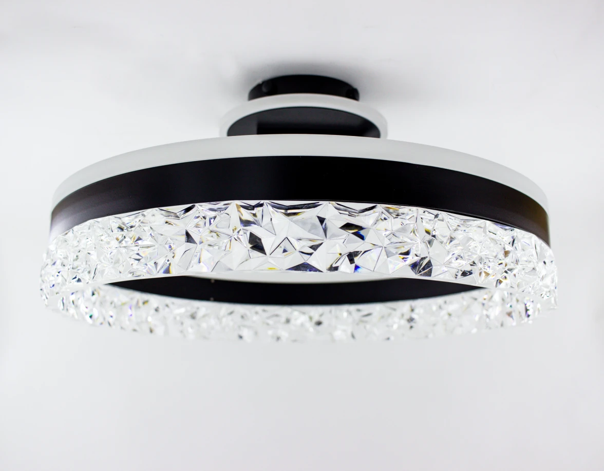 Люстра умная LED 90 Вт Черный/Белый