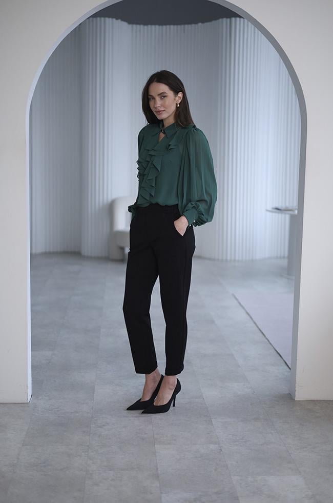 Брюки Lipar 0986 на резинке утепленные р. 42 Черный (16917363)