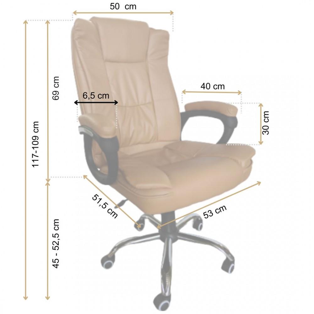 Офисное кресло Bonro B-612 до 120 кг Коричневый (SI-B612BR) - фото 2