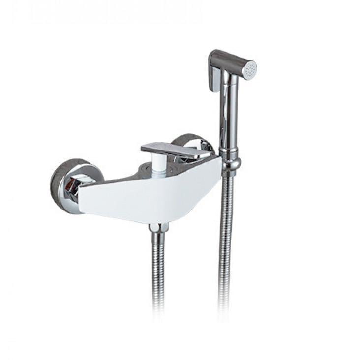 Змішувач для душу Frap F2058 із гігієнічною лійкою Білий/Хром (1037338) Змішувач для душу Frap F2058 із гігієнічною лійкою Білий/Хром (1037338)