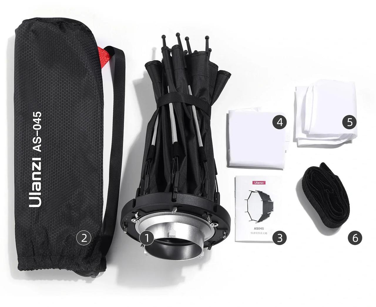 Софтбокс соты восьмиугольный Ulanzi AS-045 kr Bowens 45 см (2087120593) - фото 5 Софтбокс соты восьмиугольный Ulanzi AS-045 kr Bowens 45 см (2087120593) - фото 5