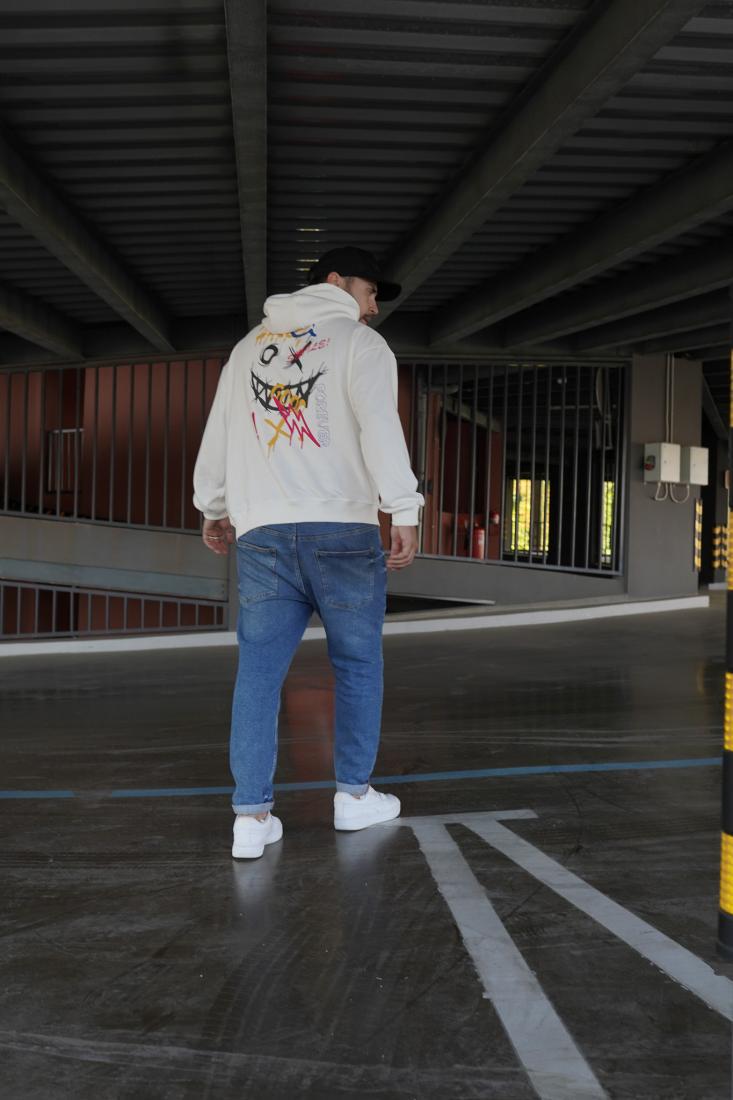 Худі оверсайз 78-502 з ДТФ-принтом S Білий (36424) - фото 5 Худі оверсайз 78-502 з ДТФ-принтом S Білий (36424) - фото 5