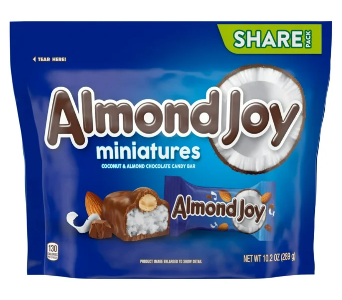Шоколадні цукерки Almond Joy Miniatures Coconut and Almond Chocolate Candy 289 г
