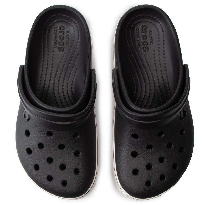 Сабо Crocs Crocband Platform Clog M5-W7 р. 37 Black/White - фото 4