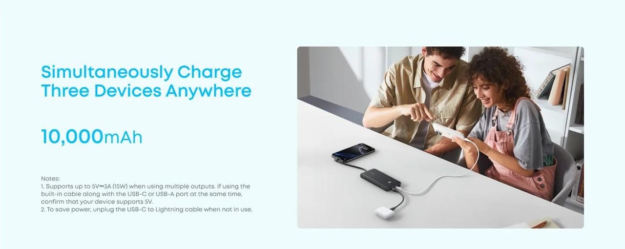 Повербанк Anker Zolo A110D 10000 mAh 22.5 Ват Чорний (30116677) - фото 15 Повербанк Anker Zolo A110D 10000 mAh 22.5 Ват Чорний (30116677) - фото 15