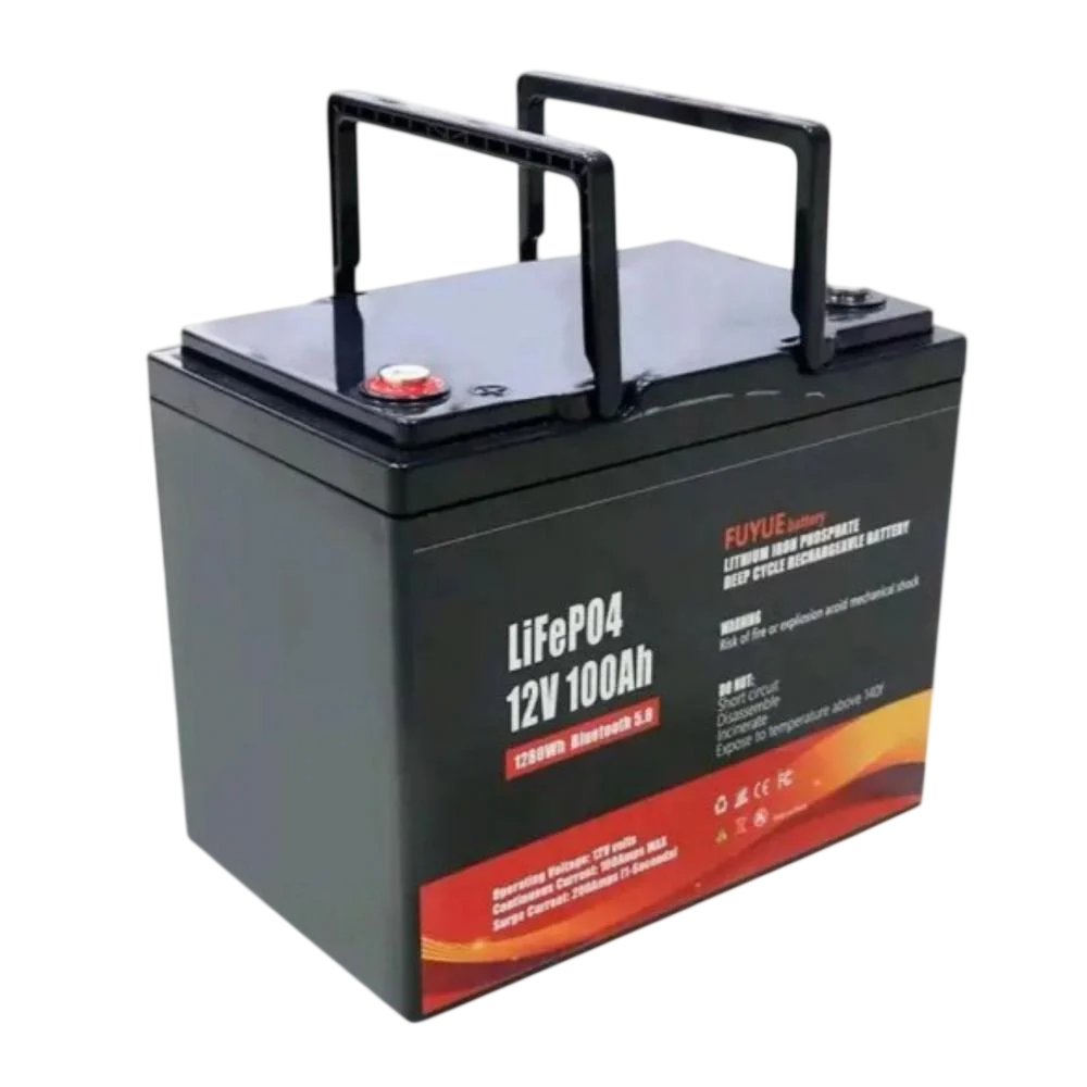 Аккумулятор LiFePO4 Fuyue 12V 100 Ah с Bluetooth и BMS для ИБП со складными ручками (32942086)