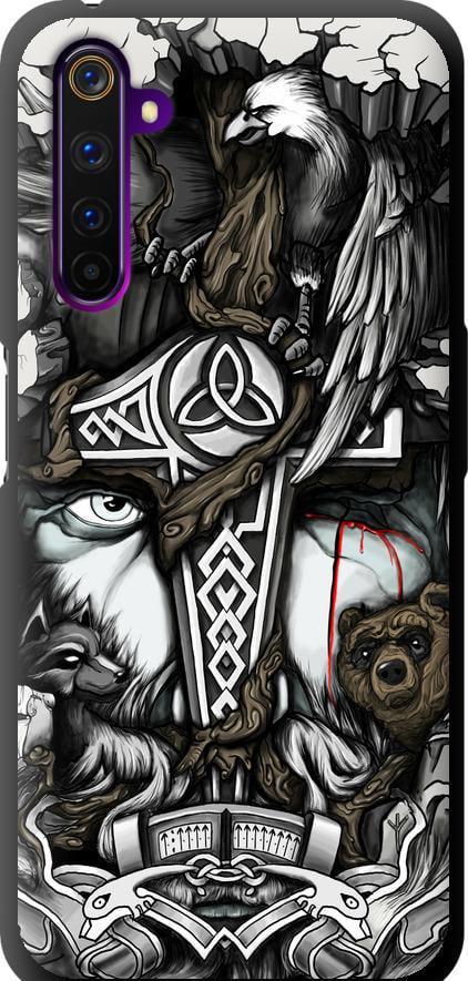 Чехол на Realme 6 Pro Тату Викинг (4098b-1893-42517)