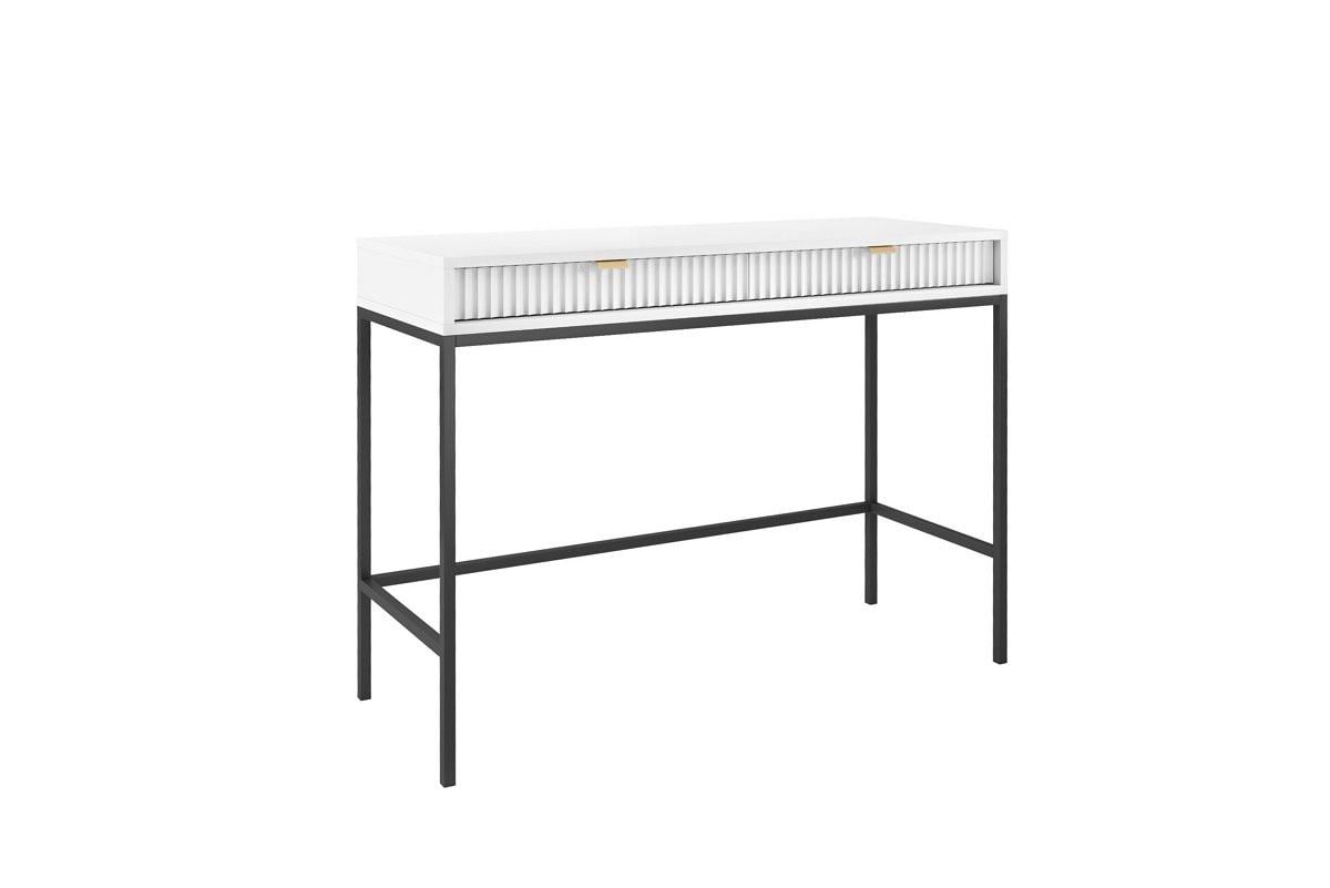 Туалетный стол Perfect Home T104 Nova ЛДСП/МДФ/металл Белый/Черный (50728) Туалетный стол Perfect Home T104 Nova ЛДСП/МДФ/металл Белый/Черный (50728)
