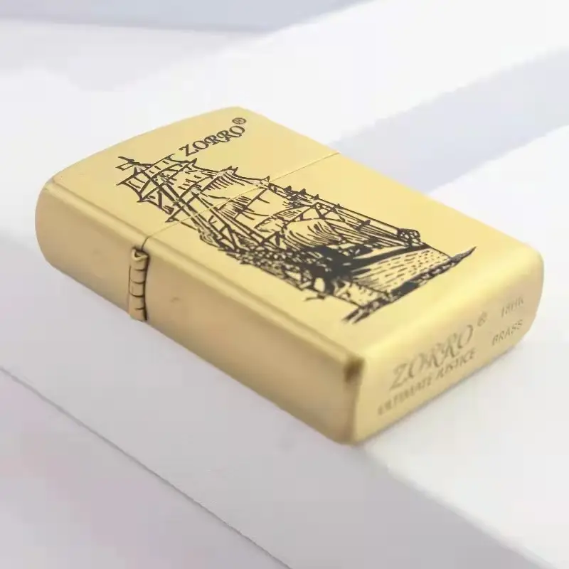 Зажигалка ZORRO Ship Bronze бензиновая
