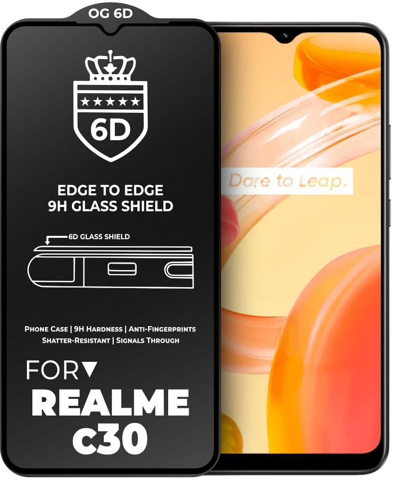Стекло защитное 6D Realme C30 Glass Shield (34180)