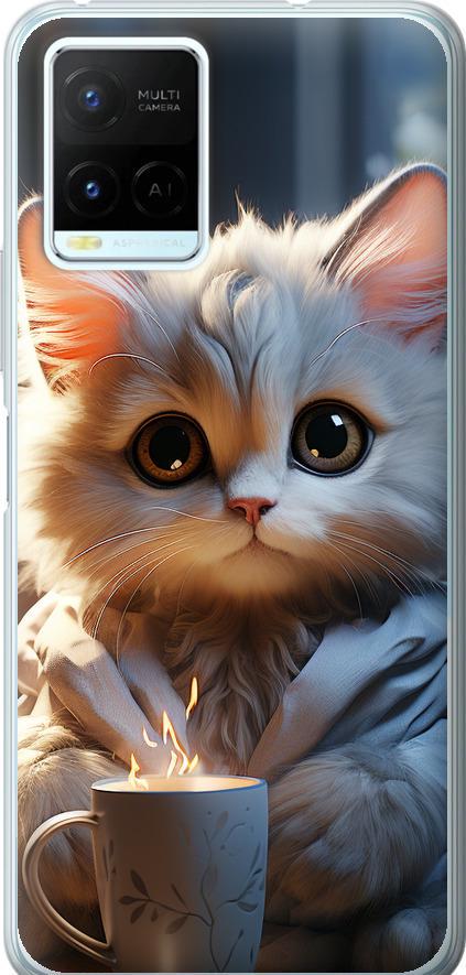 Чехол на Vivo Y21s White cat (5646u-2550-42517)