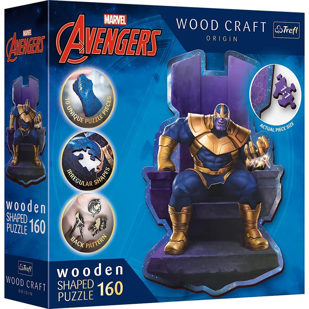 Пазлы Wooden Marvel Heroes Танос на троне 160 элементов (2987236483)