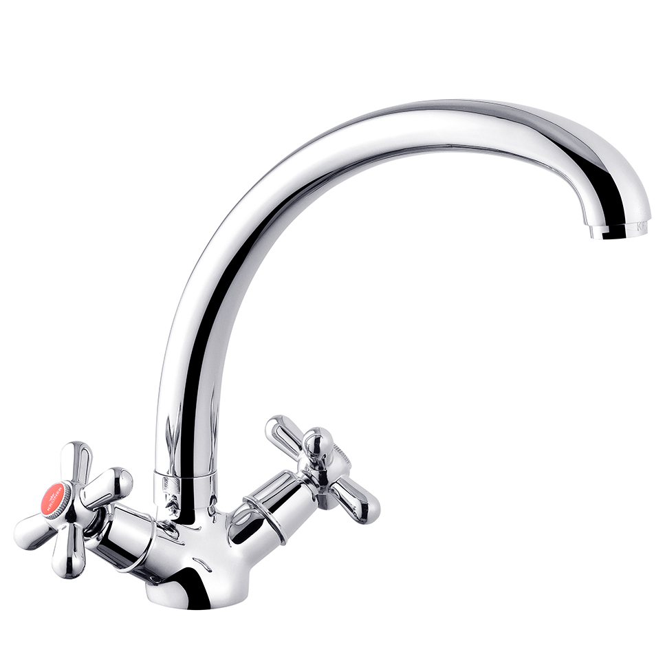 Смеситель для кухни KRONER Royce-C032 CV029050 двухвентильный Хром (158148)