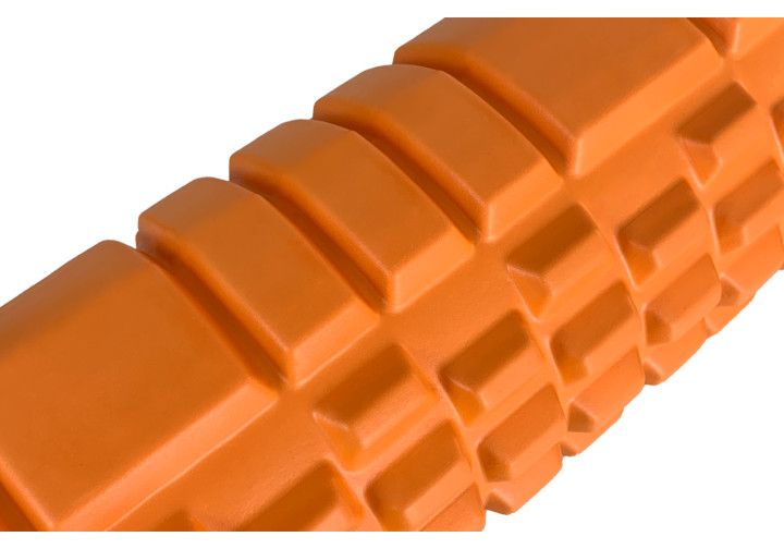 Ролик масажний EasyFit Grid Roller v.1.1 33 см Помаранчевий (EF-2020a-OR) - фото 4