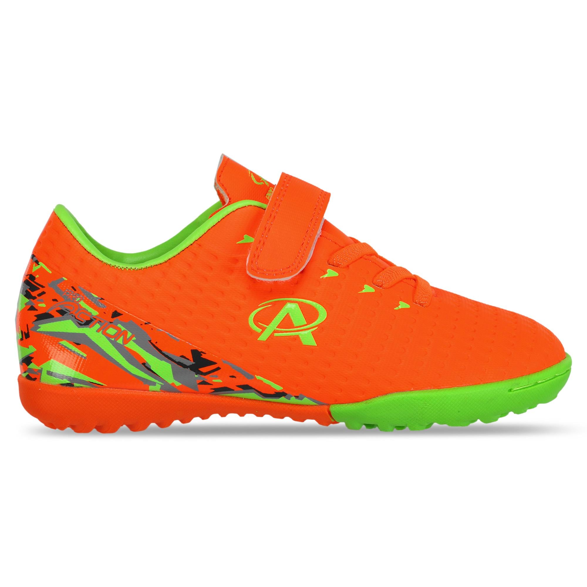 Сороконожки футбольные Pro Action VL19759-TFB-OL р. 28 Оранжево-салатовый