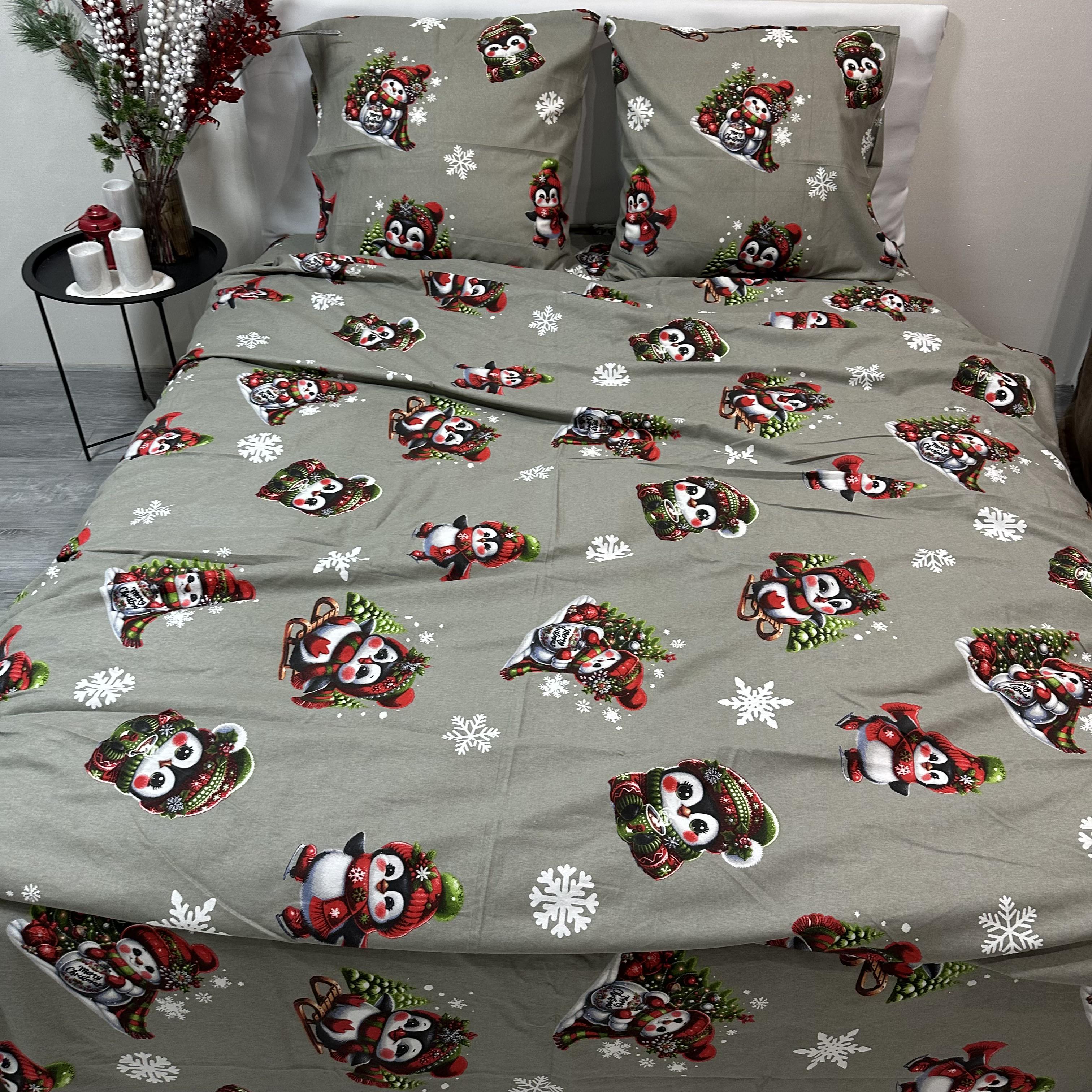 Комплект постільної білизни байкова Зимовий євро Хакі (байка 4-3) - фото 9 Комплект постільної білизни байкова Зимовий євро Хакі (байка 4-3) - фото 9