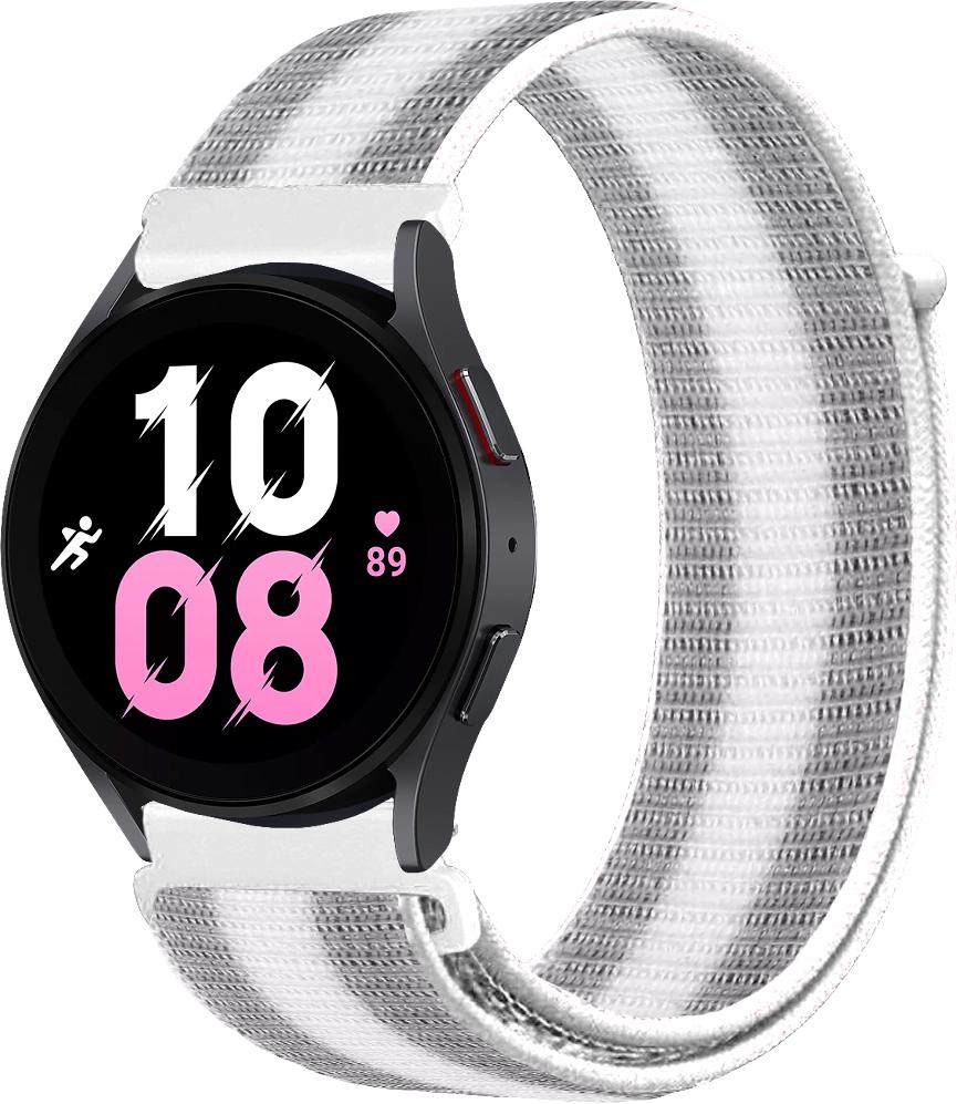 Ремешок нейлоновый Sport Loop для Galaxy Watch 5 44 мм Silver/White (29606-58)