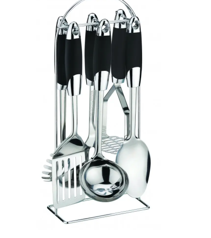 Набор кухонных принадлежностей с подставкой Bohmann из нержавеющей стали 7 пр. (BH 7760)