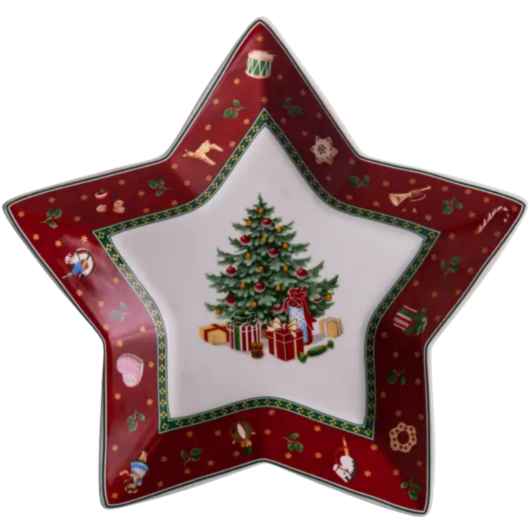 Блюдо для закусок Christmas фарфоровое 25,5 см - фото 1 Блюдо для закусок Christmas фарфоровое 25,5 см - фото 1