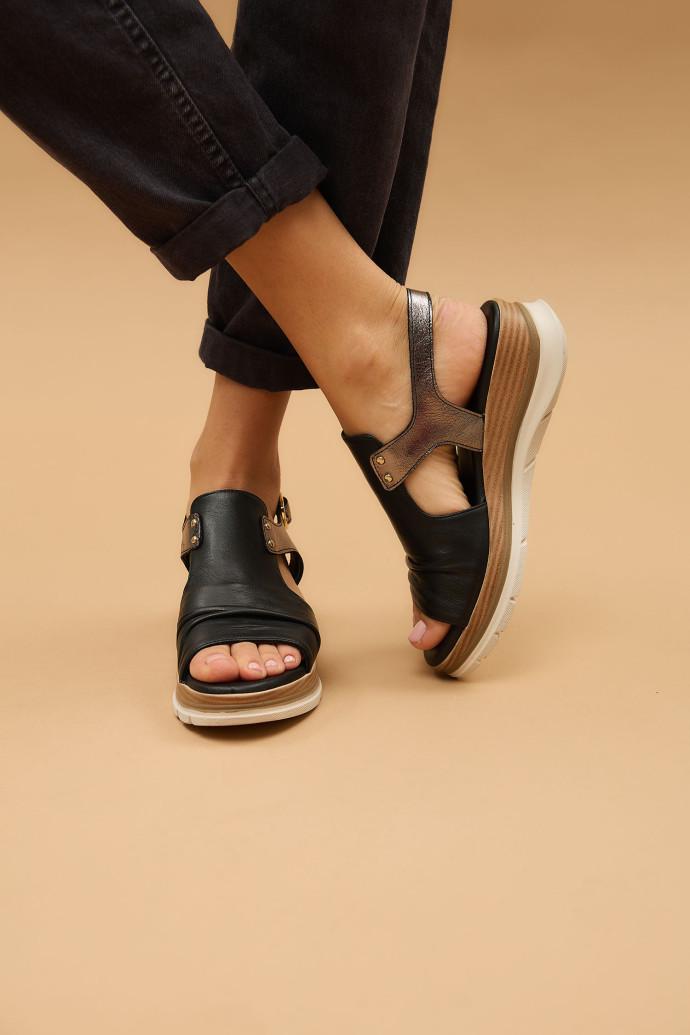 Босоніжки жіночі LONZA шкіряні р. 36 Чорний (199965) - фото 2 Босоніжки жіночі LONZA шкіряні р. 36 Чорний (199965) - фото 2