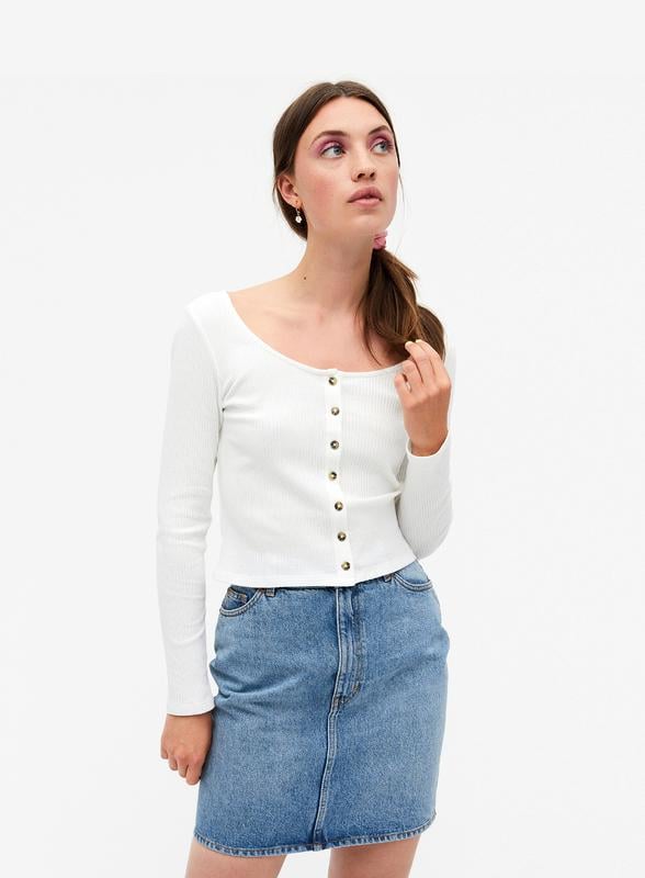 Кардиган женский Monki L Молочный (697571002b36)