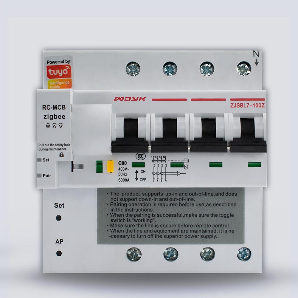 Автомат с энергомониторингом WDYK трехфазный 80А ZigBee (WH00512)