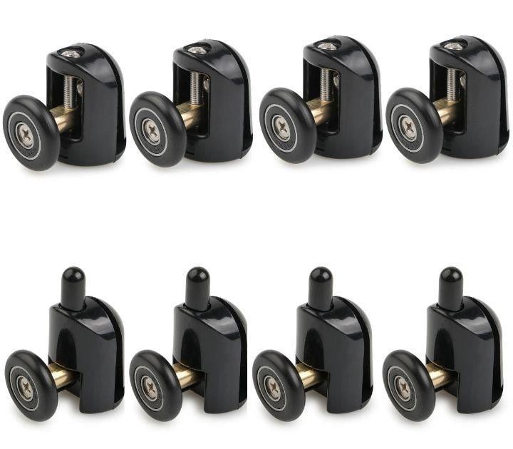 Комплект роликів для душової кабіни верхні та нижні 43A+43B 8 шт. Чорний (2919758744)